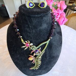 Heidi Daus Fiddle Dee Fiddle Daus Necklace and earring set